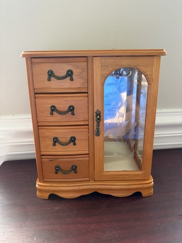 Wood jewelry armoire - armoire, box